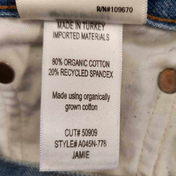 AGOLDE Revolve "Jamie" Distressed High Rise Straight in Arrival Wash Size 25 - Picture 15 of 16